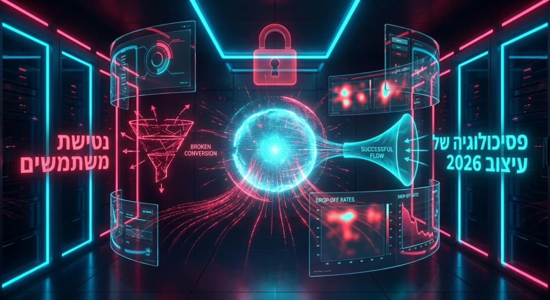 פסיכולוגיה של עיצוב 2026: למה הגולשים נוטשים את האתר שלכם? (ניתוח UX)
