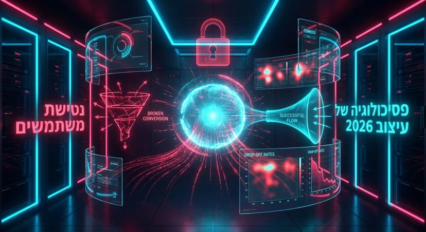 פסיכולוגיה של עיצוב 2026: למה הגולשים נוטשים את האתר שלכם? (ניתוח UX)