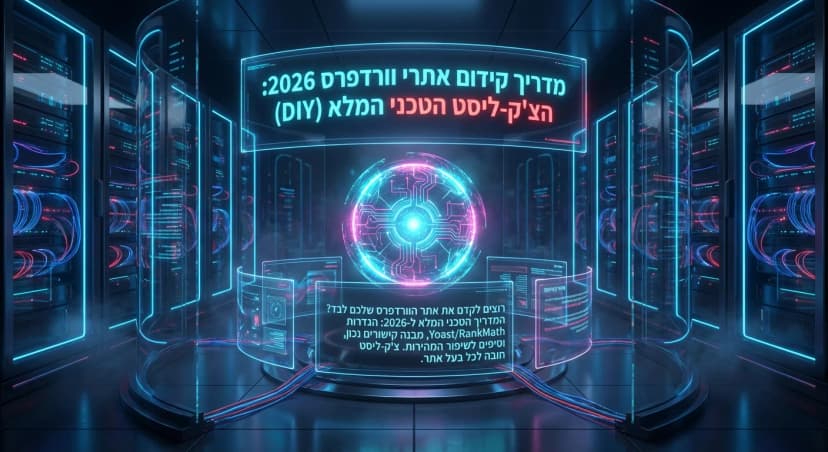מדריך קידום אתרי וורדפרס 2026: הצ'ק-ליסט הטכני המלא (DIY)