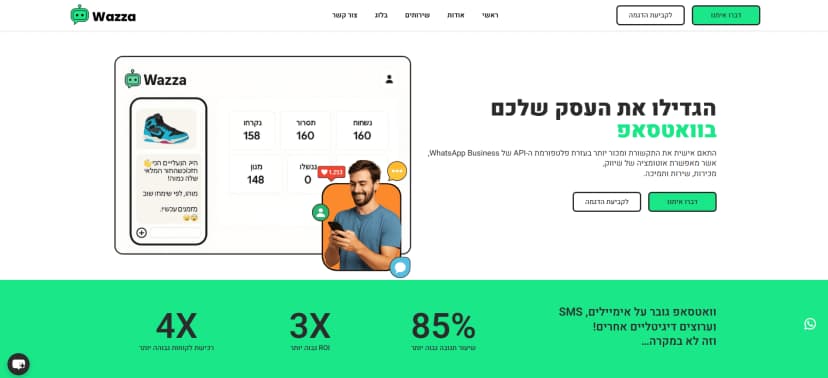עיצוב ובניית אתר לחברת תקשורת עסקית